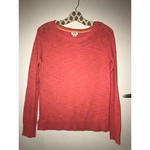 Coral crew neck sweater